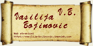 Vasilija Bojinović vizit kartica